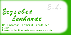 erzsebet lenhardt business card